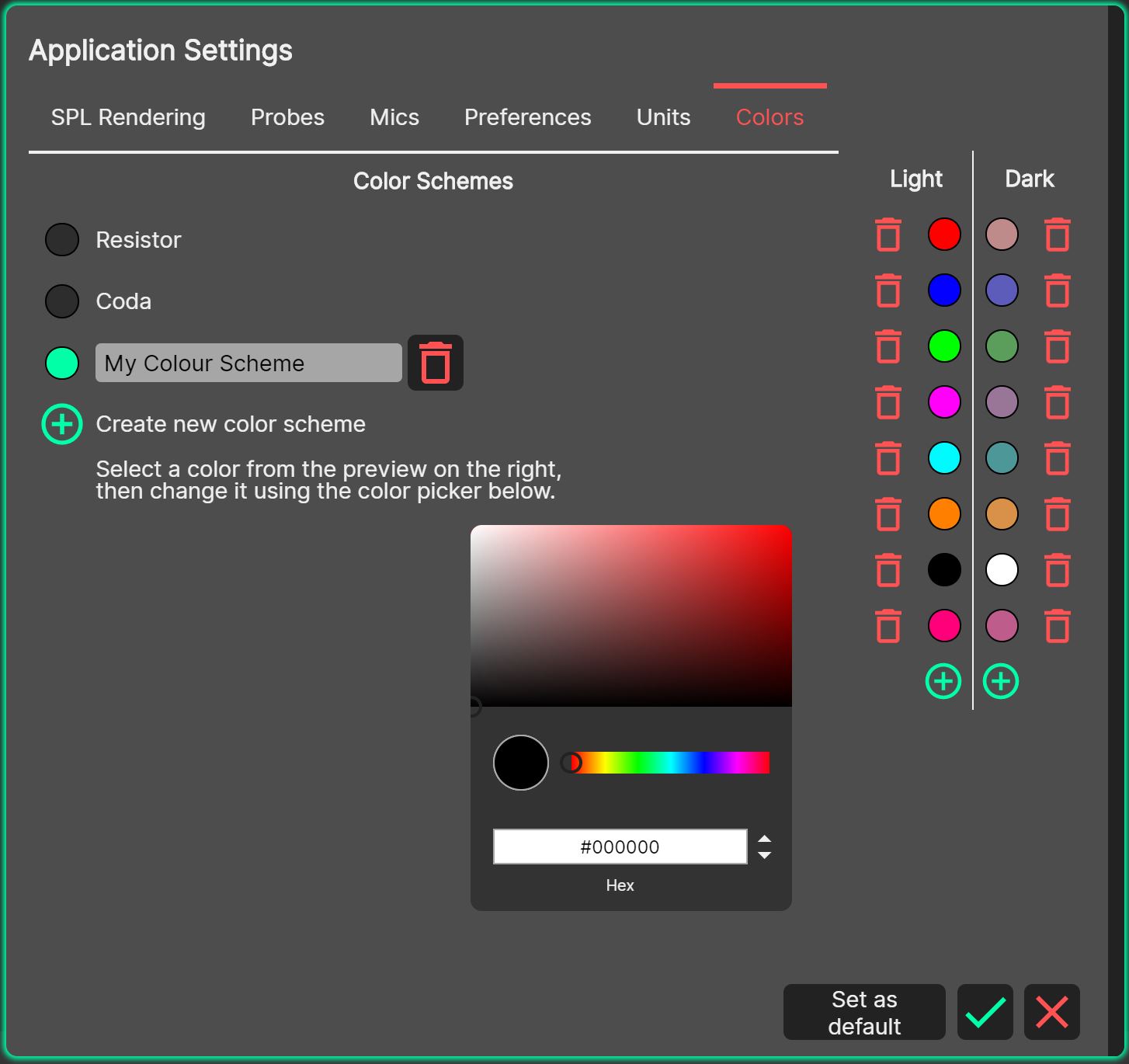 Creating a Custom Colour Scheme.