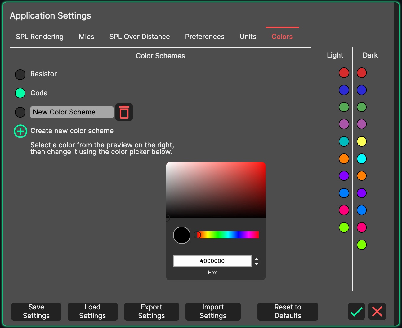 Creating a Custom Colour Scheme.