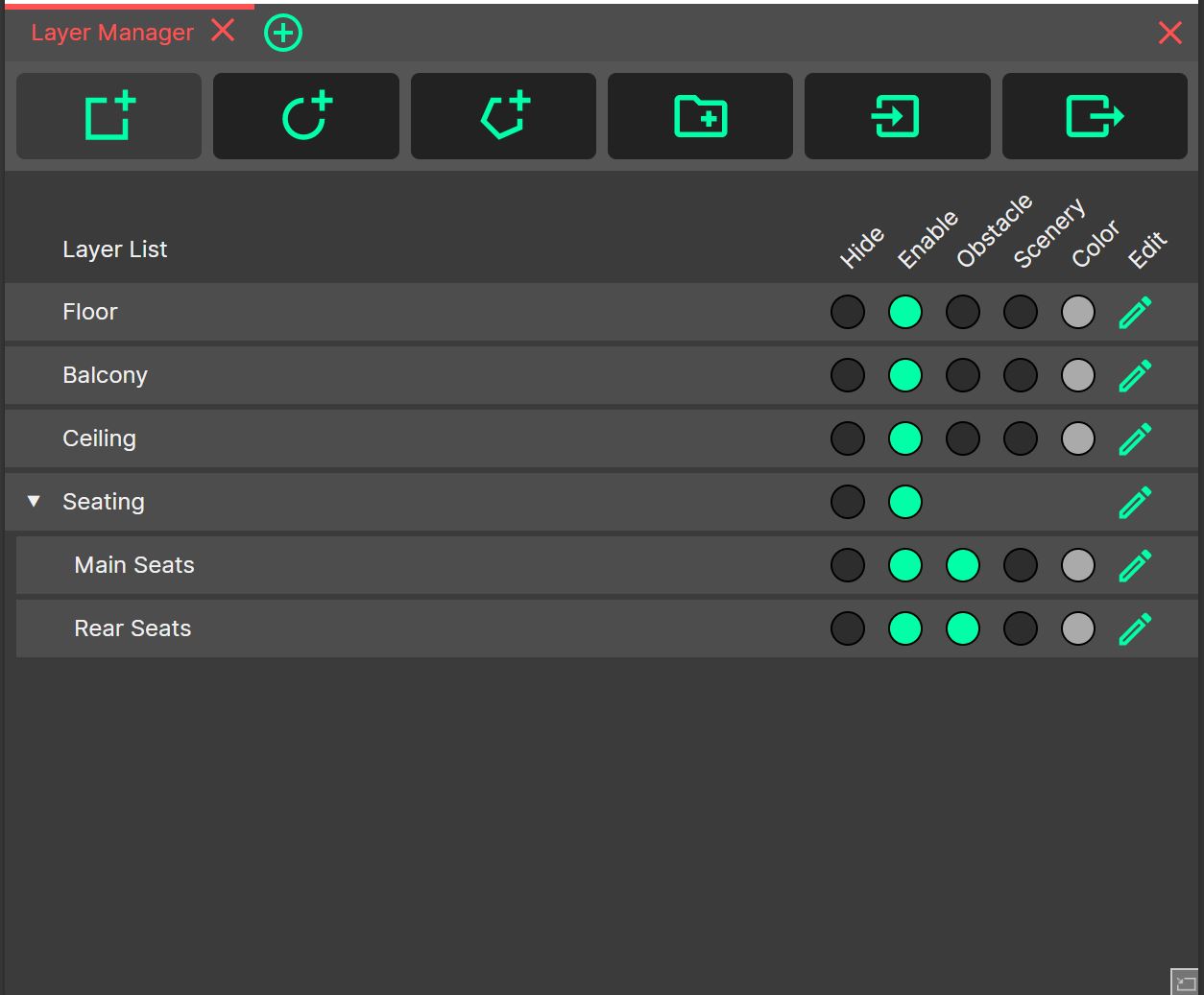 Layer Manager Panel.